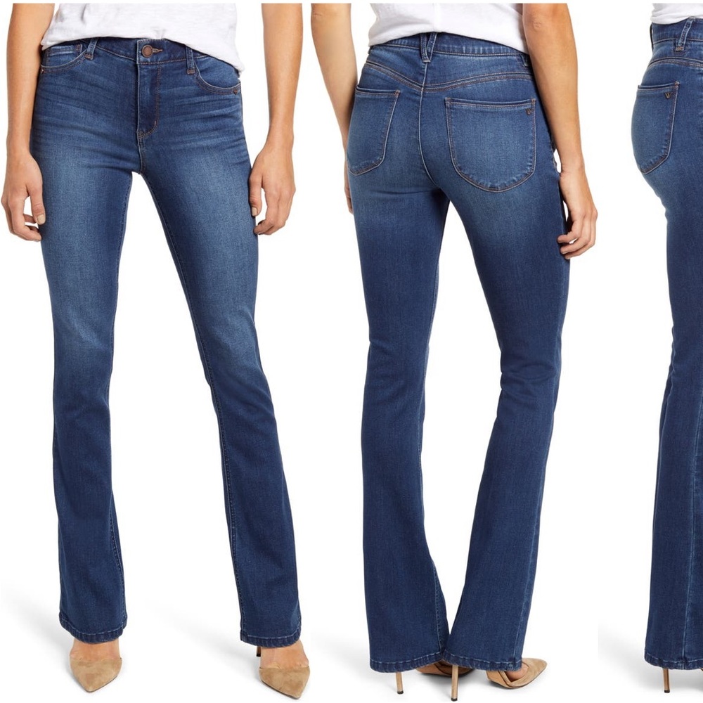 Wit and Wisdom Ab-Solution High Waist Itty Bitty Bootcut Jeans, Size 12
